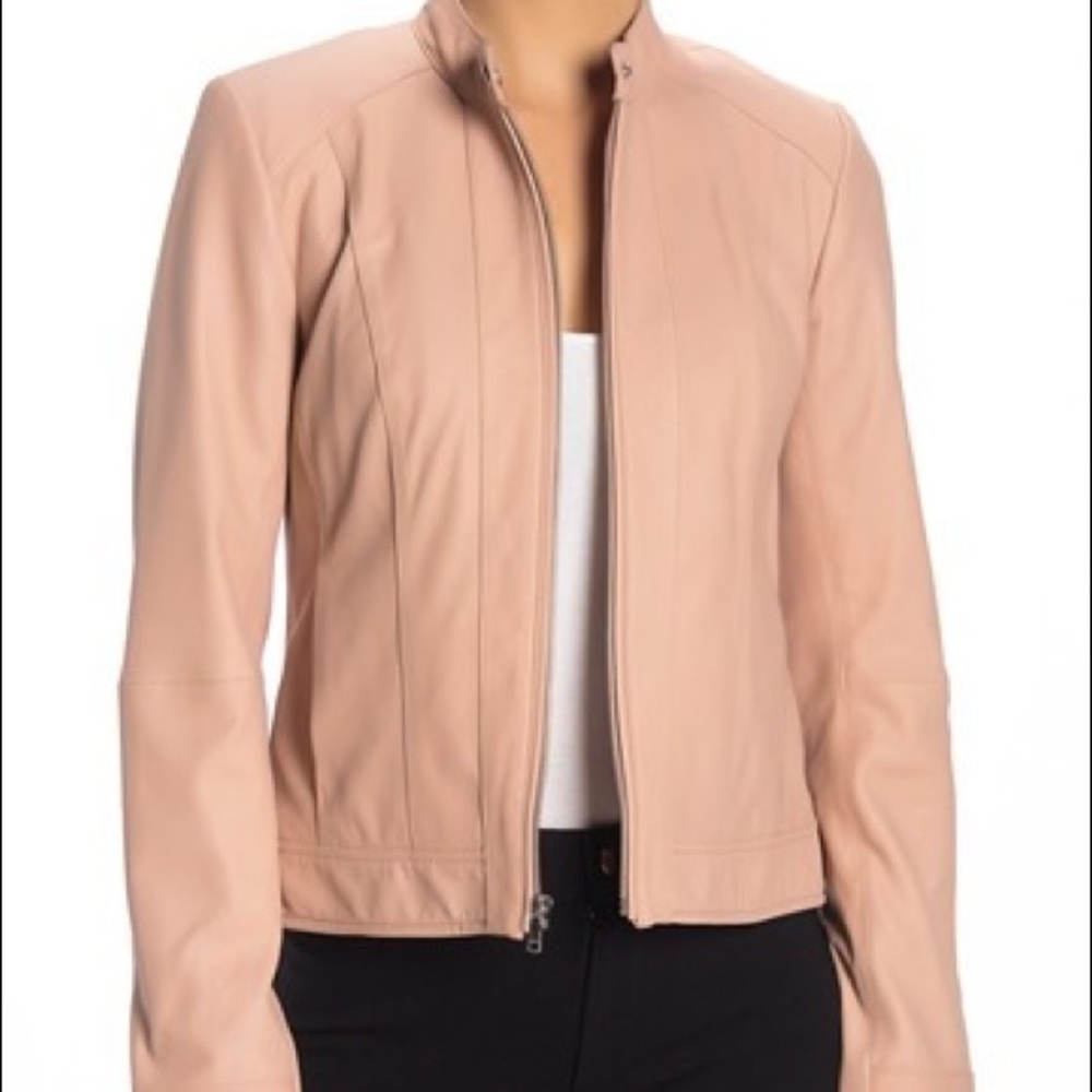 Sexy, lightweight edgy Cole Haan leather jacket!